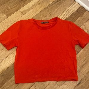 Super cute red zara t shirt! Perfect for summer!